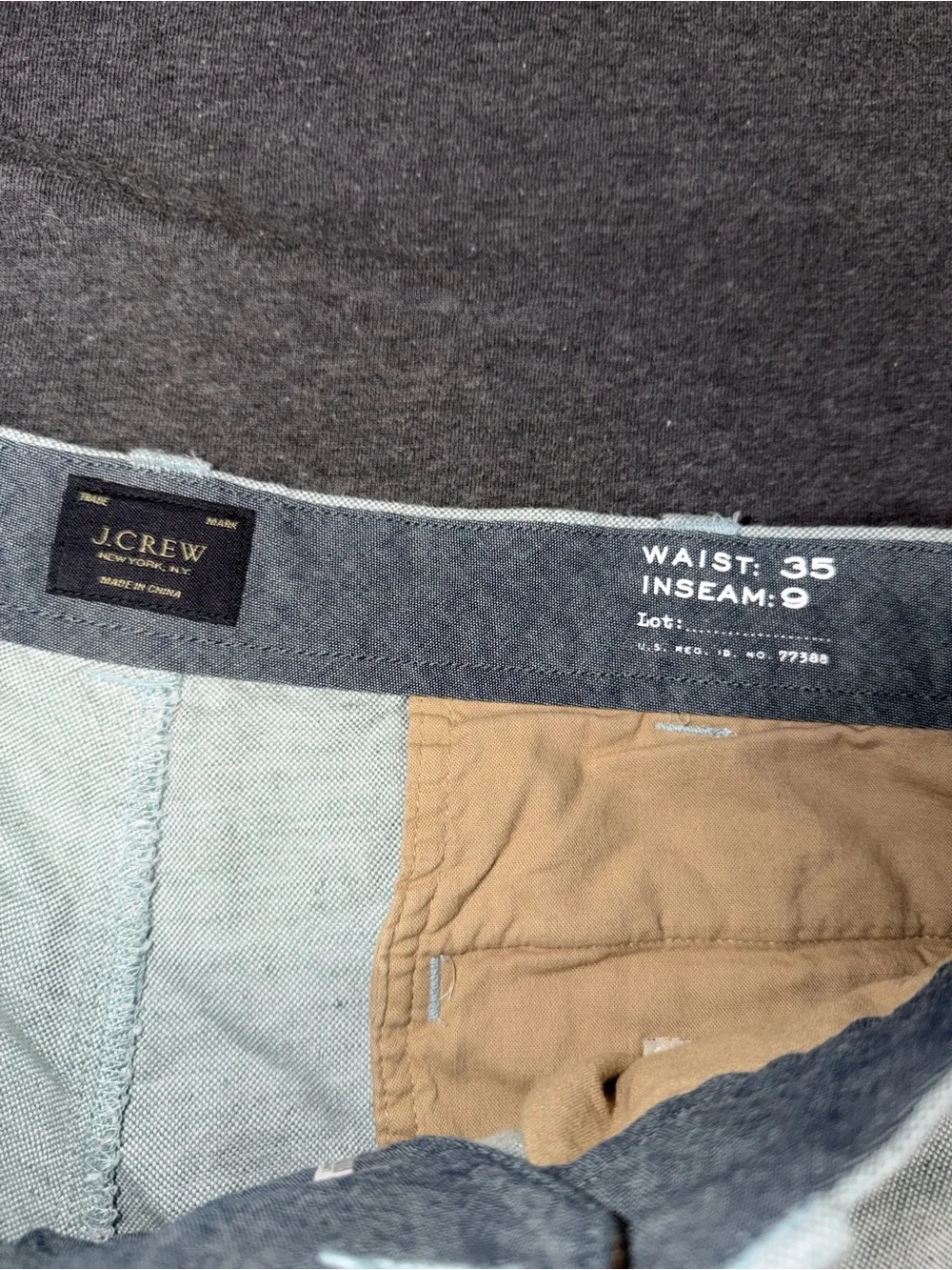 J. Crew Men’s Light Gray Linen-Blend Flat Front Shorts
